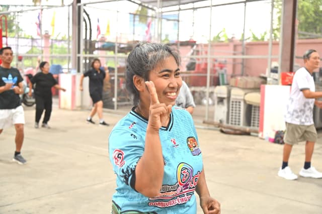 ภาพความประทับใจกิจกรรมเต้นแอโรบิค "เสืยเหงื่อกันหน่อยไหม?" ภายใต้โครงการส่งเสริมสุขภาพประชาชนด้วยการออกกำลังการเต้นแอโรบิค ในวันศุกร์ที่ 21 สิงหาคม 2569 ภาพที่ 23