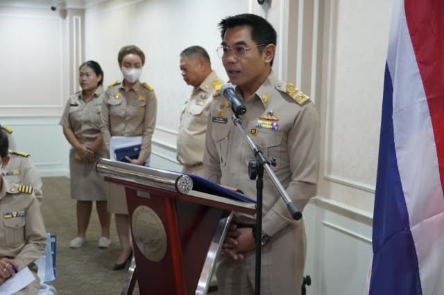 การประชุมหัวหน้าส่วนราชการ ผู้บริหารองค์กรปครองส่วนท้องถิ่น กำนัน ผู้ใหญ่บ้าน ฯลฯ อำเภอเมืองนนทบุรี ภาพที่ 1