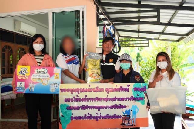 📢 ลงพื้นที่มอบวัสดุอุปกรณ์ที่จำเป็นสำหรับผู้ที่มีภาวะพึ่งพิงในตำบล📢 ภาพที่ 5