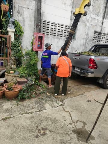 กองสาธารณสุขและสิ่งแวดล้อม ดำเนินการดูดลอกท่อระบายน้ำ หมู่บ้านนนทรีปาร์ค หมู่ที่ 3 ภาพที่ 12
