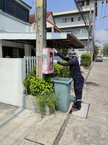 งานป้องกันและบรรเทาสาธารณภัย ลงพื้นที่ตรวจเช็คและบำรุงรักษาถังดับเพลิงที่ติดตั้งไว้ในตำบลบางรักน้อย ภาพที่ 7