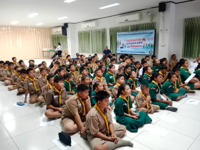 โครงการอบรมรณรงค์ป้องกันโรคไข้เลือดออก ณ โรงเรียนวัดบางรักน้อย ภาพที่ 5