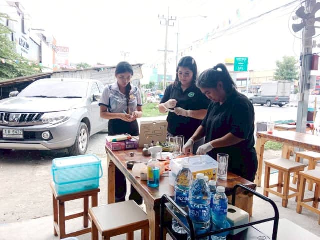 ลงพื้นที่ร่วมกับ รพสต.ในพื้นที่ ดำเนิน "โครงการร้านค้าปลอดภัย ไร้สารปนเปื้อน" ภาพที่ 14