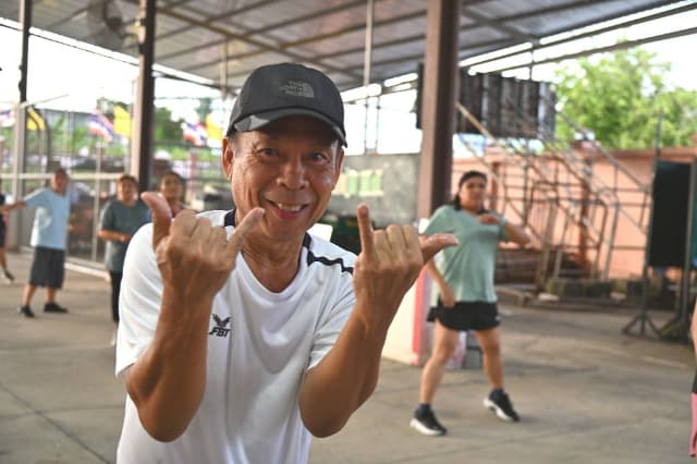 ภาพความประทับใจกิจกรรมเต้นแอโรบิค "เสืยเหงื่อกันหน่อยไหม?" ภายใต้โครงการส่งเสริมสุขภาพประชาชนด้วยการออกกำลังการเต้นแอโรบิค ในวันพุธ 26 สิงหาคม 2569 ภาพที่ 16