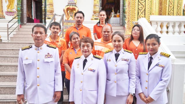 ร่วมพิธีทำบุญตักบาตร ถวายพระราชกุศลเเละพิธีถวายพระพรชัยมงคลเนื่องในวันสำคัญ วันคล้ายวันประสูติ สมเด็จพระเจ้าน้องนางเธอ เจ้าฟ้าจุฬาภรณวลัยลักษณ์ อัครราชกุมารี กรมพระศรีสวางควัฒน วรขัตติยราชนารี ภาพที่ 14