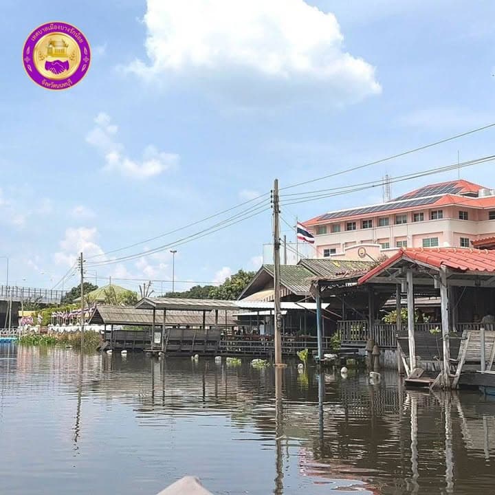 งานป้องกันและบรรเทาสาธารณภัยลงพื้นที่ตรวจระดับน้ำในพื้นที่ ภาพที่ 3